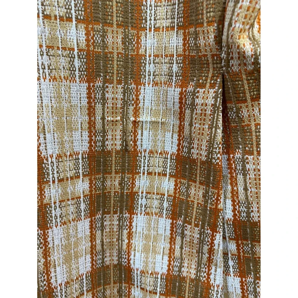 Vintage 70s Miller Western Wear Plaid Blazer Sport Coat Knit 46R / XL